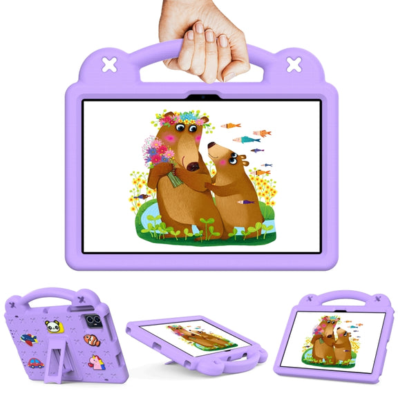For Blackview Tab 80 10.1 2023 Handle Kickstand Children EVA Shockproof Tablet Case(Light Purple)