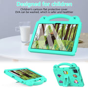 For Walmart ONN 10.1 Gen4 2024 Handle Kickstand Children EVA Shockproof Tablet Case(Mint Green)