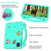 For Walmart ONN 10.1 Gen4 2024 Handle Kickstand Children EVA Shockproof Tablet Case(Mint Green)