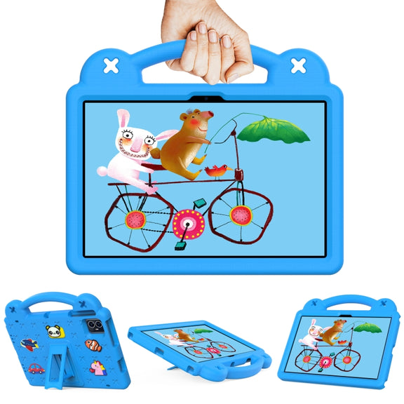 For Walmart ONN 10.1 Gen4 2024 Handle Kickstand Children EVA Shockproof Tablet Case(Sky Blue)