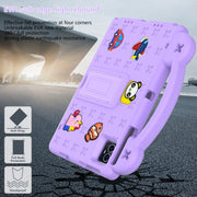 For Walmart ONN 10.1 Gen4 2024 Handle Kickstand Children EVA Shockproof Tablet Case(Light Purple)