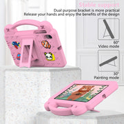 For Walmart Onn 7.0 Gen4 2024 Handle Kickstand Children EVA Shockproof Tablet Case(Pink)
