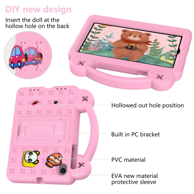 For Walmart Onn 7.0 Gen4 2024 Handle Kickstand Children EVA Shockproof Tablet Case(Pink) - Others by PMC TechLife | Online Shopping South Africa | PMC TechLife | Buy Now Pay Later Mobicred