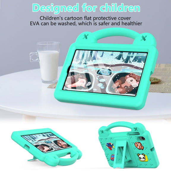 For Walmart Onn 7.0 Gen4 2024 Handle Kickstand Children EVA Shockproof Tablet Case(Mint Green)