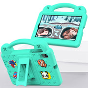 For Walmart Onn 7.0 Gen4 2024 Handle Kickstand Children EVA Shockproof Tablet Case(Mint Green)