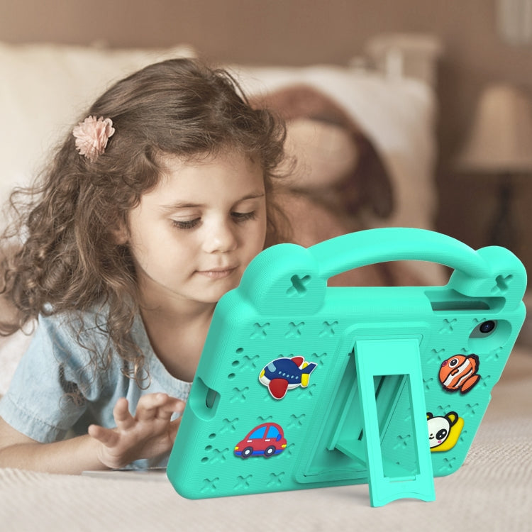 For Walmart Onn 7.0 Gen4 2024 Handle Kickstand Children EVA Shockproof Tablet Case(Mint Green)