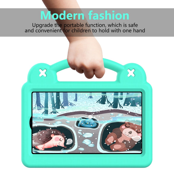 For Walmart Onn 7.0 Gen4 2024 Handle Kickstand Children EVA Shockproof Tablet Case(Mint Green)