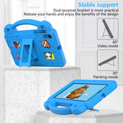 For Walmart Onn 7.0 Gen4 2024 Handle Kickstand Children EVA Shockproof Tablet Case(Sky Blue)