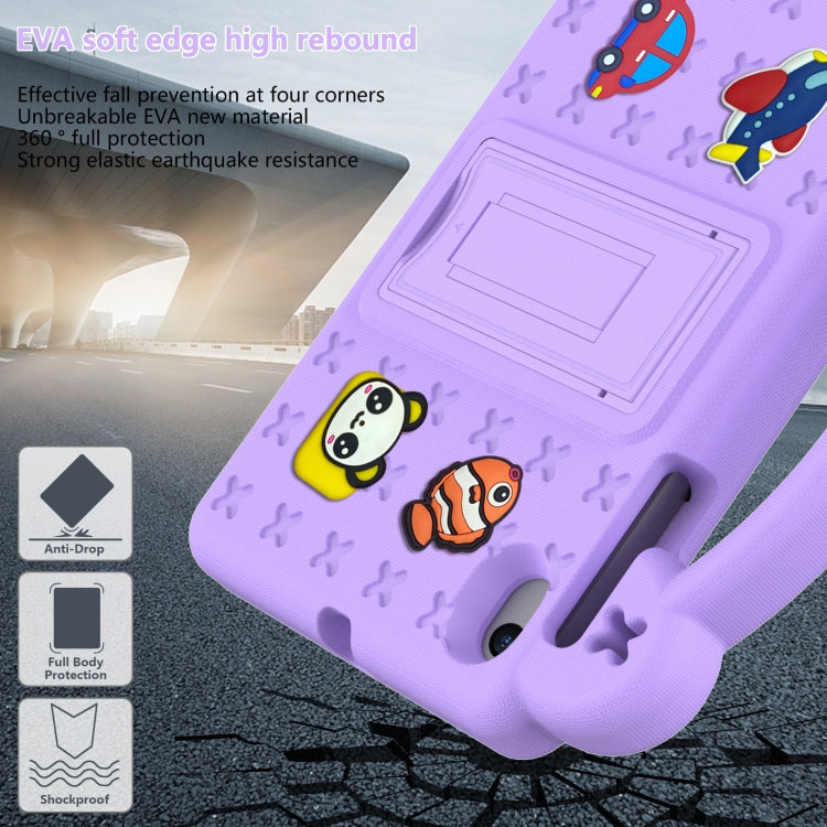 For Walmart Onn 7.0 Gen4 2024 Handle Kickstand Children EVA Shockproof Tablet Case(Light Purple) - Others by PMC TechLife | Online Shopping South Africa | PMC TechLife | Buy Now Pay Later Mobicred