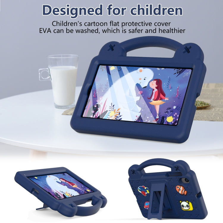 For Walmart Onn 7.0 Gen4 2024 Handle Kickstand Children EVA Shockproof Tablet Case(Navy Blue) - Others by PMC TechLife | Online Shopping South Africa | PMC TechLife | Buy Now Pay Later Mobicred