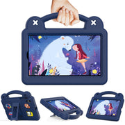 For Walmart Onn 7.0 Gen4 2024 Handle Kickstand Children EVA Shockproof Tablet Case(Navy Blue)