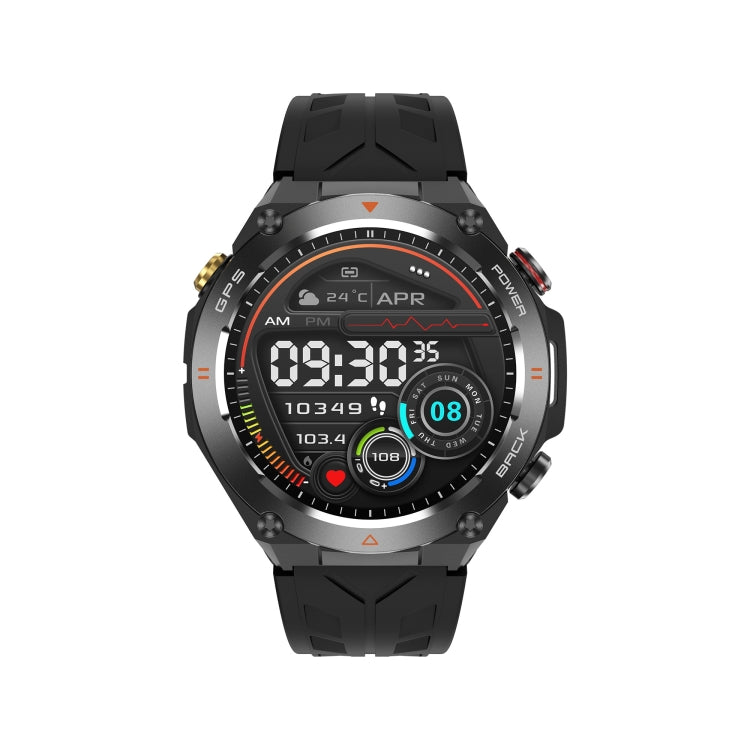 KC82 1.45 inch Color Screen Smart Watch, Support Bluetooth Call / Wellness Tracking(Black)