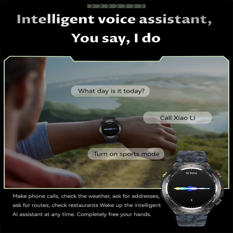 KC82 1.45 inch Color Screen Smart Watch, Support Bluetooth Call / Health Monitoring(Black) - Smart Watches by PMC TechLife | Online Shopping South Africa | PMC TechLife | Buy Now Pay Later Mobicred