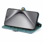 For Huawei Pura 70 Pro+ Geometric Zipper Wallet Side Buckle Leather Phone Case(Green)
