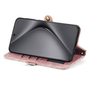 For Huawei Pura 70 Ultra Geometric Zipper Wallet Side Buckle Leather Phone Case(Pink)