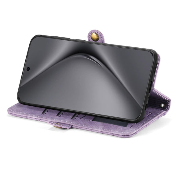 For Huawei Pura 70 Ultra Geometric Zipper Wallet Side Buckle Leather Phone Case(Purple)