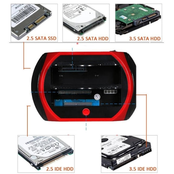 575D USB Hard Disk Holder Laptop Mobile Hard Disk Box 2.5 / 3.5inch SATA IDE HDD Base, Plug:AU Plug
