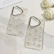 For Huawei Pura 70 Pro Small Fresh Bow TPU Phone Case(Silver Bow)