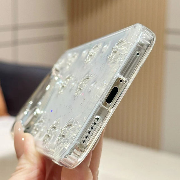 For Huawei Pura 70 Pro Small Fresh Bow TPU Phone Case(Silver Bow)