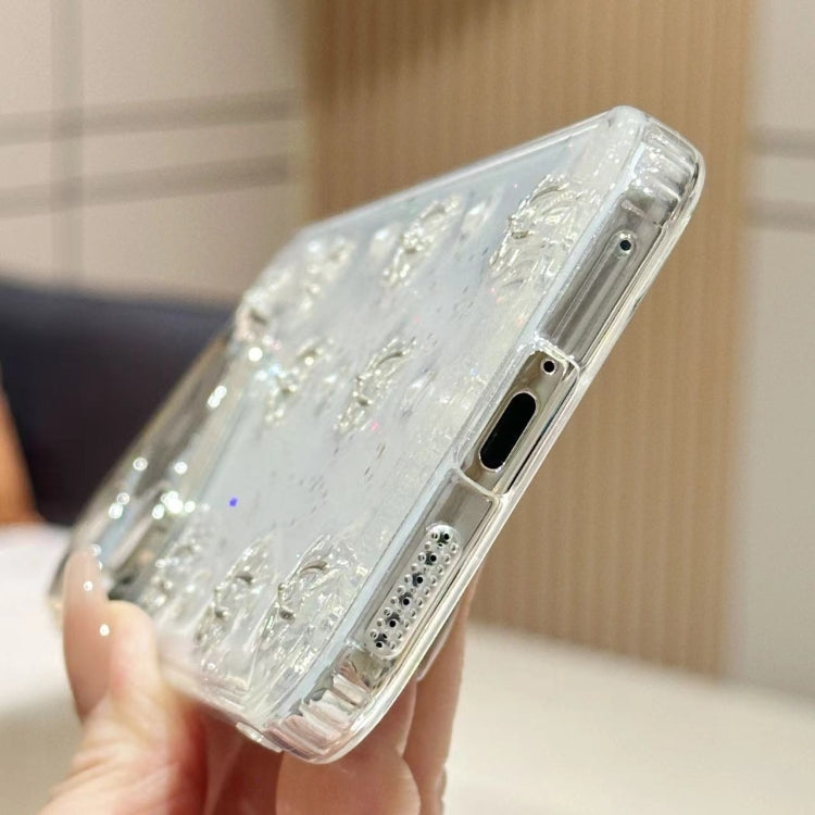 For Huawei Pura 70 Pro Small Fresh Bow TPU Phone Case(Silver Bow)