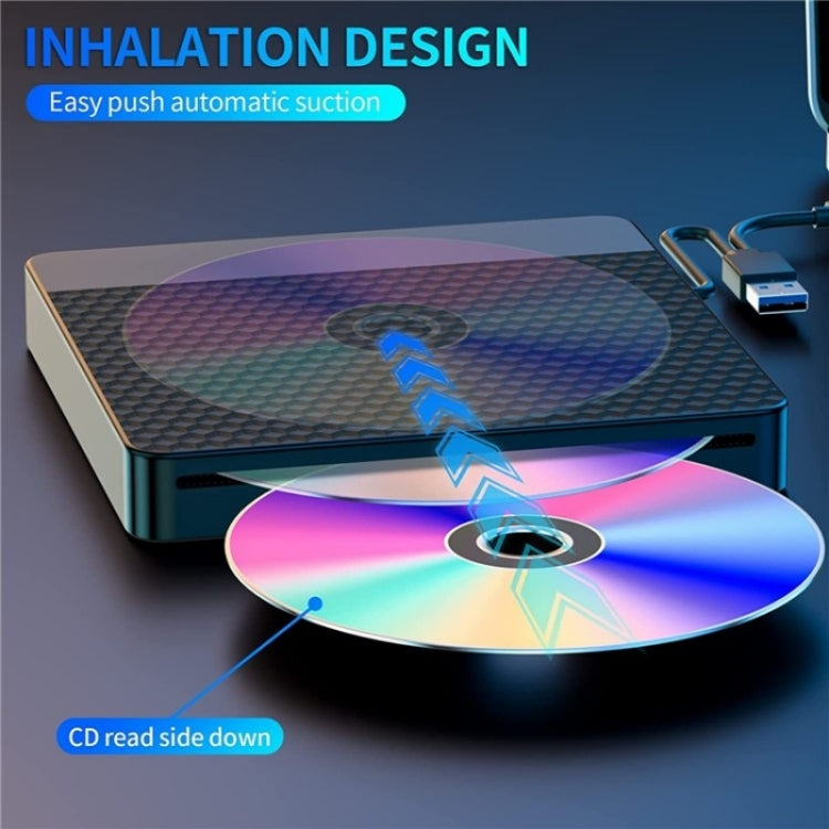 X001 USB 3.0+Type-C Disc Player External Optical Drive CD / DVD Burner Reader