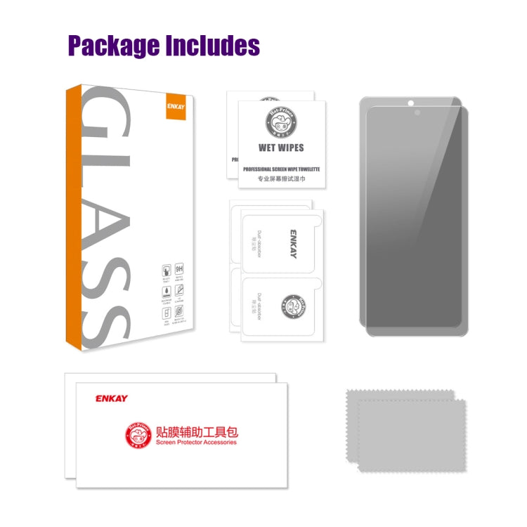 For Tecno Spark 20 Pro 2pcs ENKAY Hat-Prince 28 Degree Anti-peeping Privacy Tempered Glass Film - Tecno Tempered Glass by ENKAY | Online Shopping South Africa | PMC TechLife | Buy Now Pay Later Mobicred
