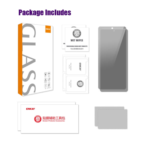 For Tecno Spark 20 Pro 2pcs ENKAY Hat-Prince 28 Degree Anti-peeping Privacy Tempered Glass Film