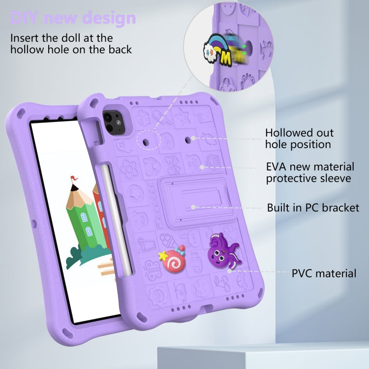 For iPad Air 11 2025 / 2024 Hi Baby EVA Full Body Tablet Case with Strap(Light Purple) - iPad Air 11 2025 / 2024 Cases by PMC TechLife | Online Shopping South Africa | PMC TechLife | Buy Now Pay Later Mobicred