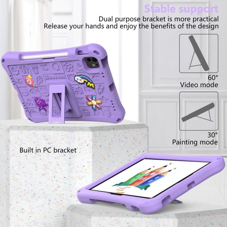 For iPad Air 11 2025 / 2024 Hi Baby EVA Full Body Tablet Case with Strap(Light Purple) - iPad Air 11 2025 / 2024 Cases by PMC TechLife | Online Shopping South Africa | PMC TechLife | Buy Now Pay Later Mobicred