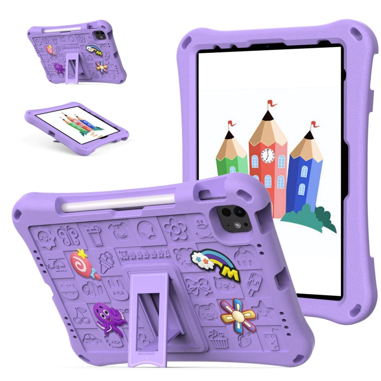 For iPad Air 11 2025 / 2024 Hi Baby EVA Full Body Tablet Case with Strap(Light Purple) - iPad Air 11 2025 / 2024 Cases by PMC TechLife | Online Shopping South Africa | PMC TechLife | Buy Now Pay Later Mobicred