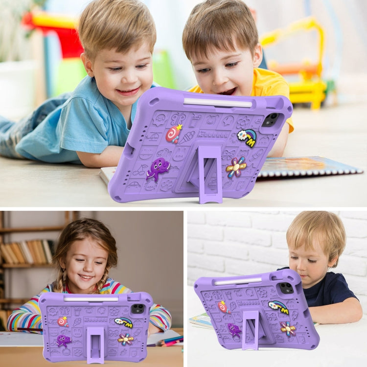 For iPad Air 11 2025 / 2024 Hi Baby EVA Full Body Tablet Case with Strap(Light Purple) - iPad Air 11 2025 / 2024 Cases by PMC TechLife | Online Shopping South Africa | PMC TechLife | Buy Now Pay Later Mobicred