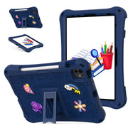 For iPad Air 11 2025 / 2024 Hi Baby EVA Full Body Tablet Case with Strap(Navy Blue)