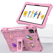 For iPad Pro 11 2024 Hi Baby EVA Full Body Tablet Case with Strap(Pink)