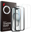 For iPhone 15 NORTHJO 2pcs A++ Screen Protector Tempered Glass Film with Installation Frame - iPhone 15 Tempered Glass by NORTHJO | Online Shopping South Africa | PMC TechLife | Buy Now Pay Later Mobicred