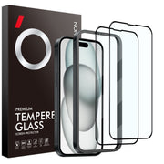 For iPhone 15 Plus NORTHJO 2pcs A++ Tempered Glass Film with Installation Frame