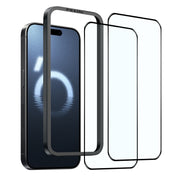 For iPhone 16 Pro Max NORTHJO 2pcs A++ Tempered Glass Film with Installation Frame