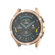 For Samsung Galaxy Watch 7 40mm Single Diamond Hollow PC Watch Protective Case(Rose Gold) - Watch Cases by PMC TechLife | Online Shopping South Africa | PMC TechLife | Buy Now Pay Later Mobicred