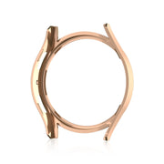 For Samsung Galaxy Watch 7 40mm Single Diamond Hollow PC Watch Protective Case(Rose Gold)