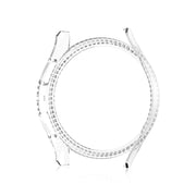 For Samsung Galaxy Watch 7 40mm Single Diamond Hollow PC Watch Protective Case(Transparent)