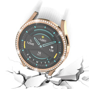 For Samsung Galaxy Watch 7 40mm Single Diamond Hollow PC Watch Protective Case(Pink)