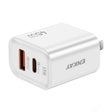 ENKAY FC-001 45W USB-A + USB-C / Type-C Dual Ports Quick Charger, US Plug(White) - free shipping - PMC Jewellery - Order now!