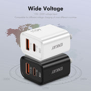 ENKAY FC-001 45W USB-A + USB-C / Type-C Dual Ports Quick Charger, US Plug(Black)