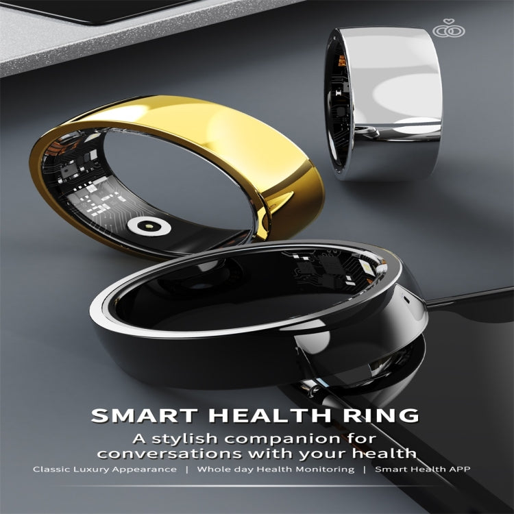 R09M SIZE 18 Smart Ring, Support Wellness Tracking / Care For Families(Silver)