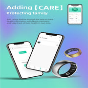 R09M SIZE 18 Smart Ring, Support Wellness Tracking / Care For Families(Silver)