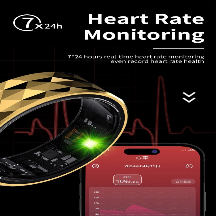 R12M SIZE 20 Smart Ring, Support Health Monitoring / Multiple Exercise Modes(Gold) - Smart Rings / Smart Telephones by PMC TechLife | Online Shopping South Africa | PMC TechLife | Buy Now Pay Later Mobicred