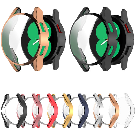 For Samsung Galaxy Watch FE 40mm Full Coverage TPU Electroplated Watch Protective Case(Black)