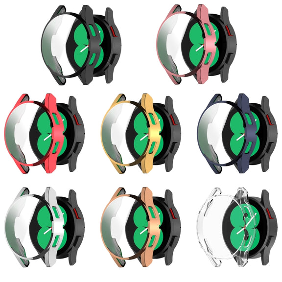 For Samsung Galaxy Watch FE 40mm Full Coverage TPU Electroplated Watch Protective Case(Black)