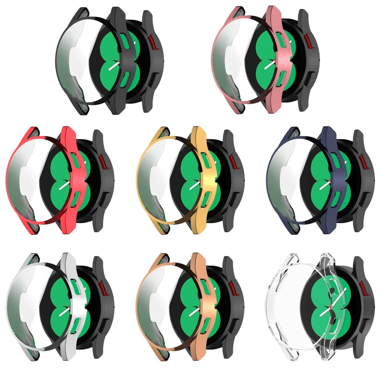 For Samsung Galaxy Watch FE 40mm Full Coverage TPU Electroplated Watch Protective Case(Transparent)