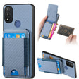 For Motorola Moto E20 / E30 Carbon Fiber Vertical Flip Wallet Stand Phone Case(Blue) - Motorola Cases by PMC TechLife | Online Shopping South Africa | PMC TechLife | Buy Now Pay Later Mobicred