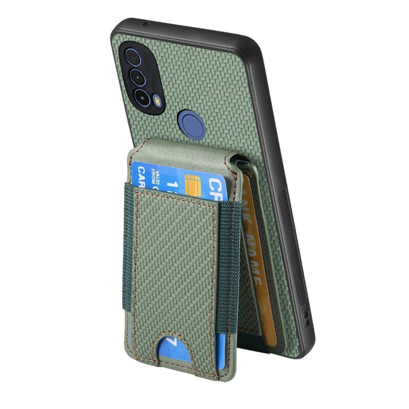 For Motorola Moto G 5G 2024 4G Carbon Fiber Vertical Flip Wallet Stand Phone Case(Green)